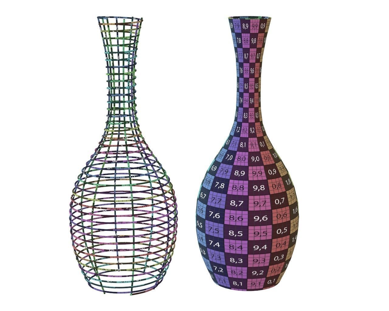 vases wavy vase 3D Model Collection_43