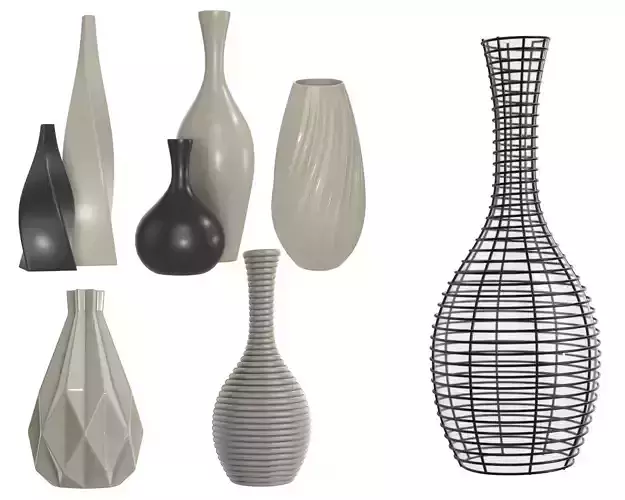 vases wavy vase 3D Model Collection