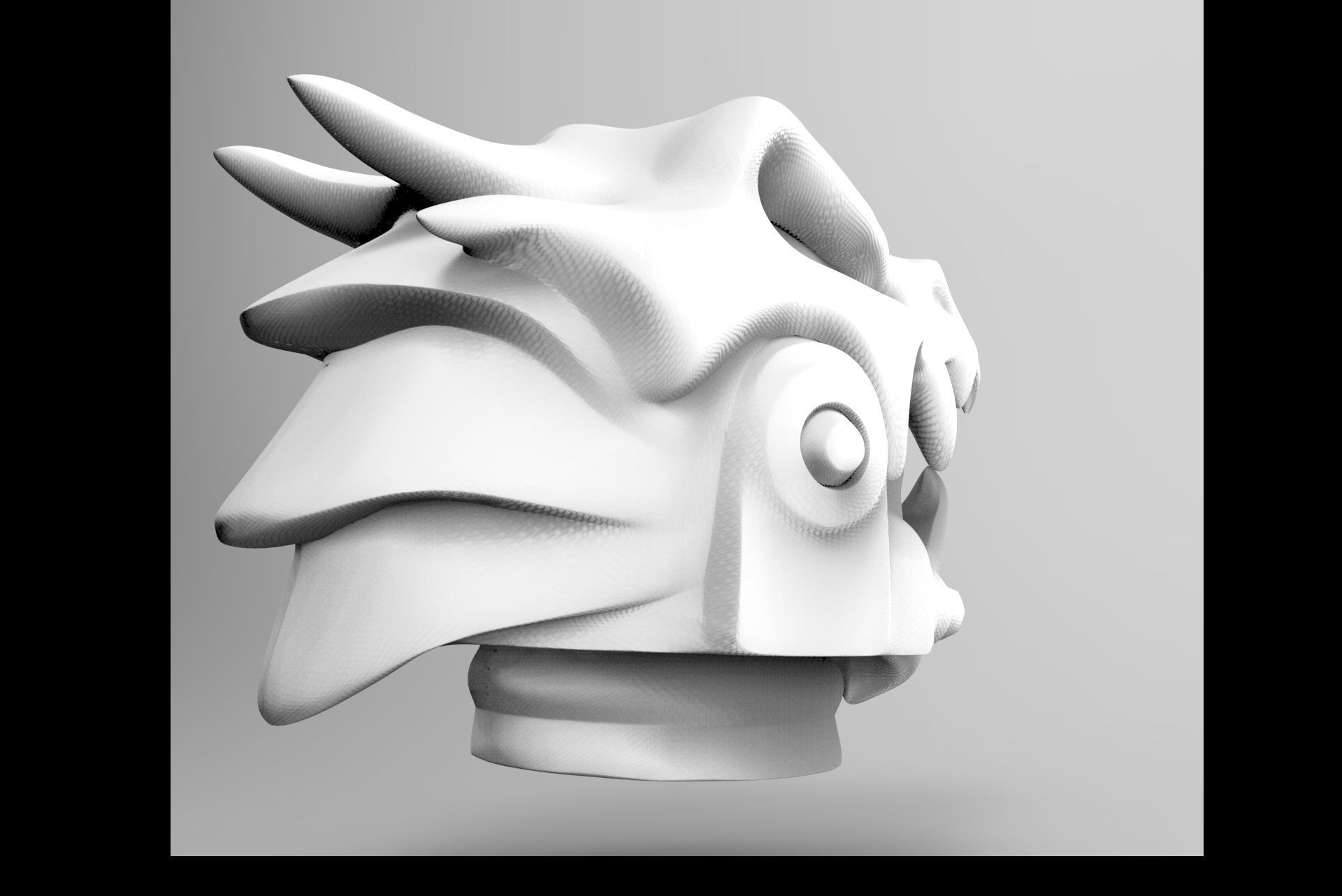 dragon space helmet 3D print model_3