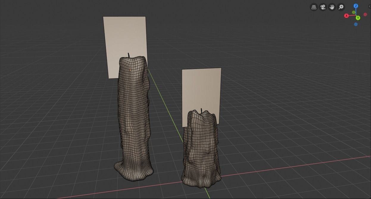 Candles Lowpoly Low-poly 3D model_8