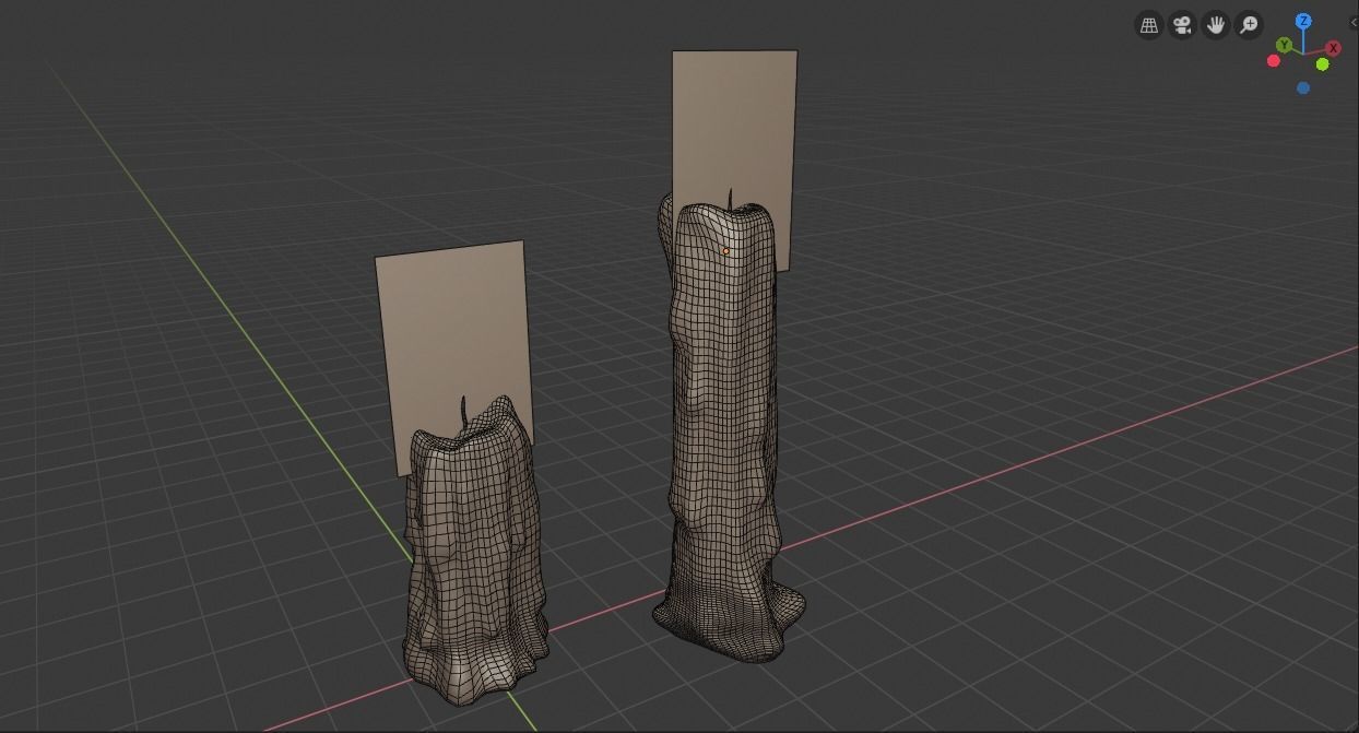 Candles Lowpoly Low-poly 3D model_5