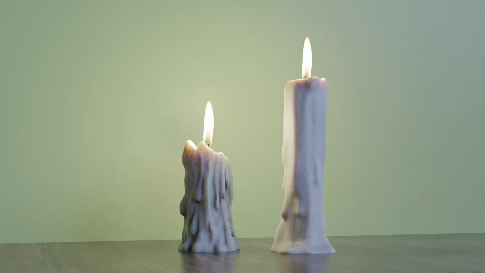 Candles Lowpoly Low-poly 3D model_0