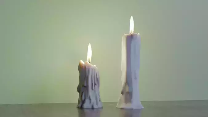 Candles Lowpoly Low-poly 3D model