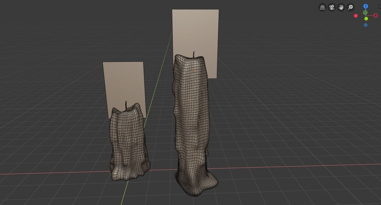 Candles Lowpoly Low-poly 3D model_6