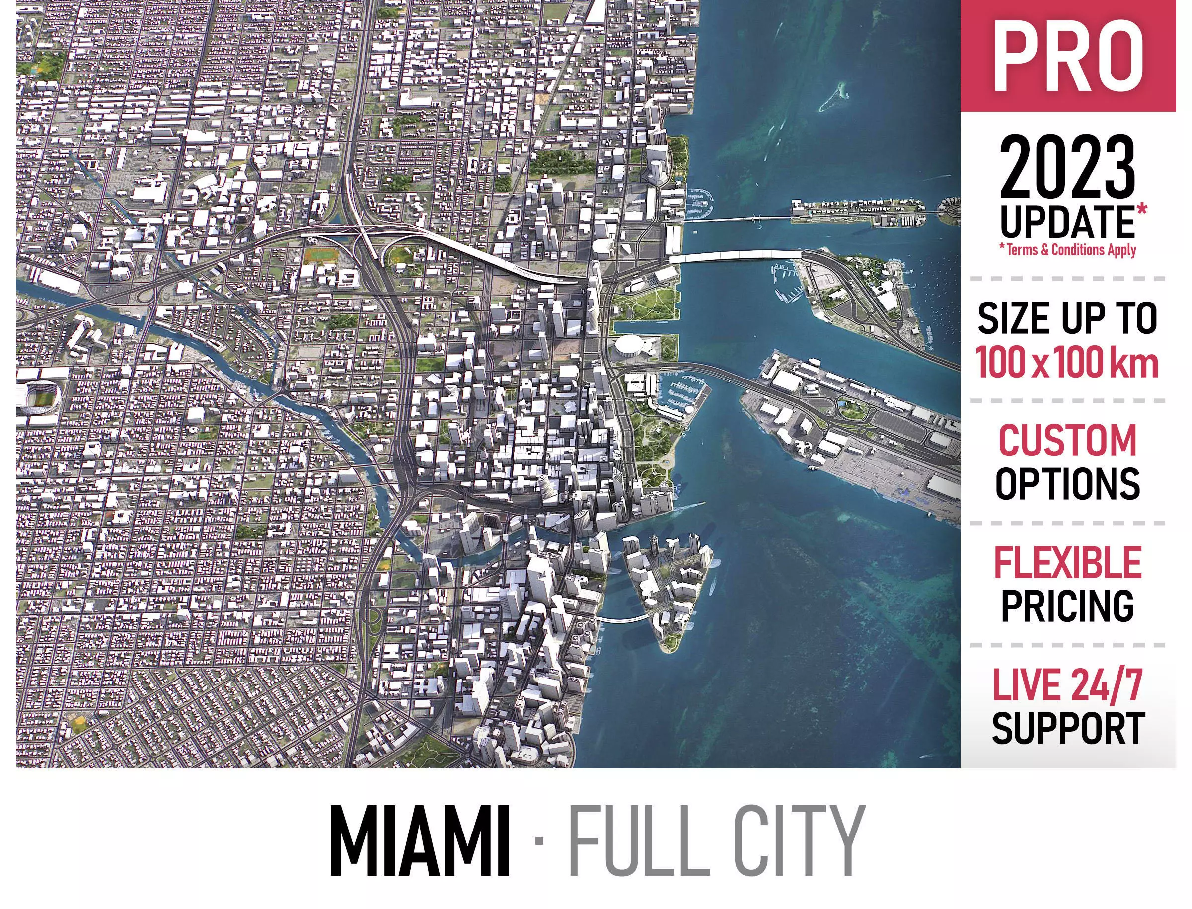 Miami Low-poly 3D model_0