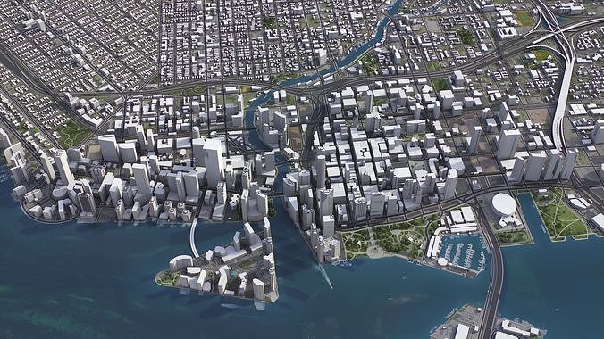 Miami Low-poly 3D model 4