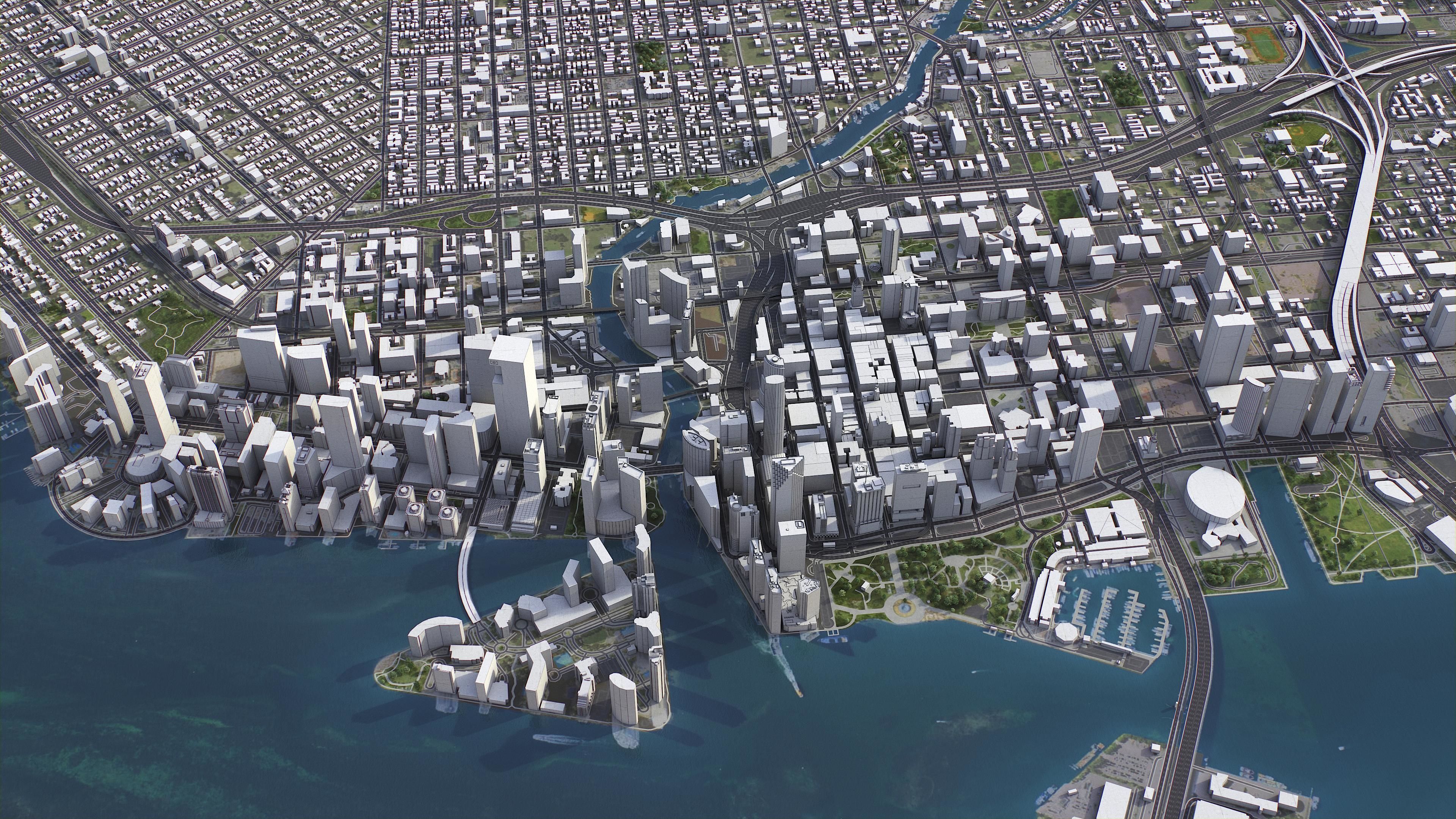 Miami Low-poly 3D model_3