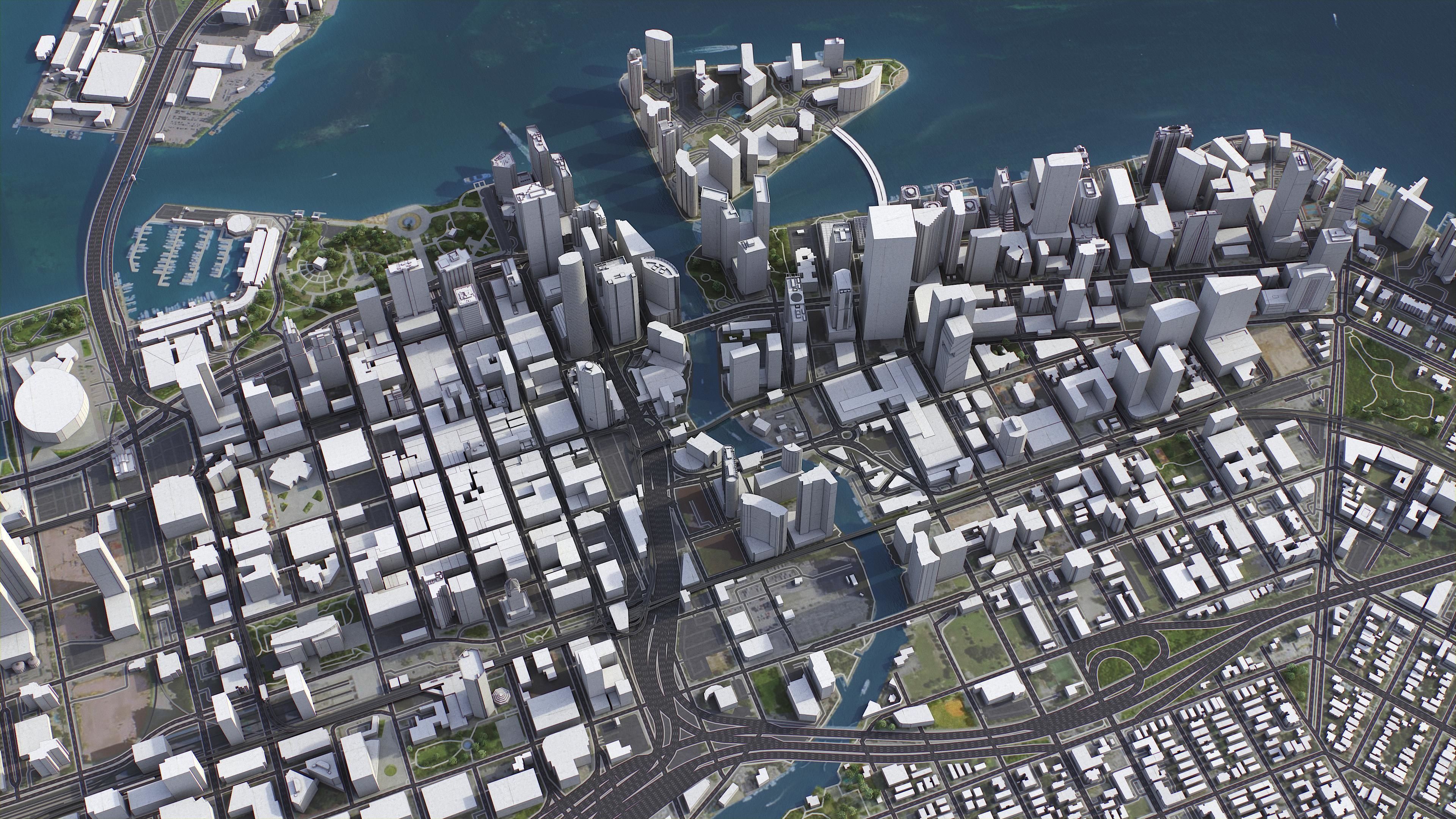 Miami Low-poly 3D model_4