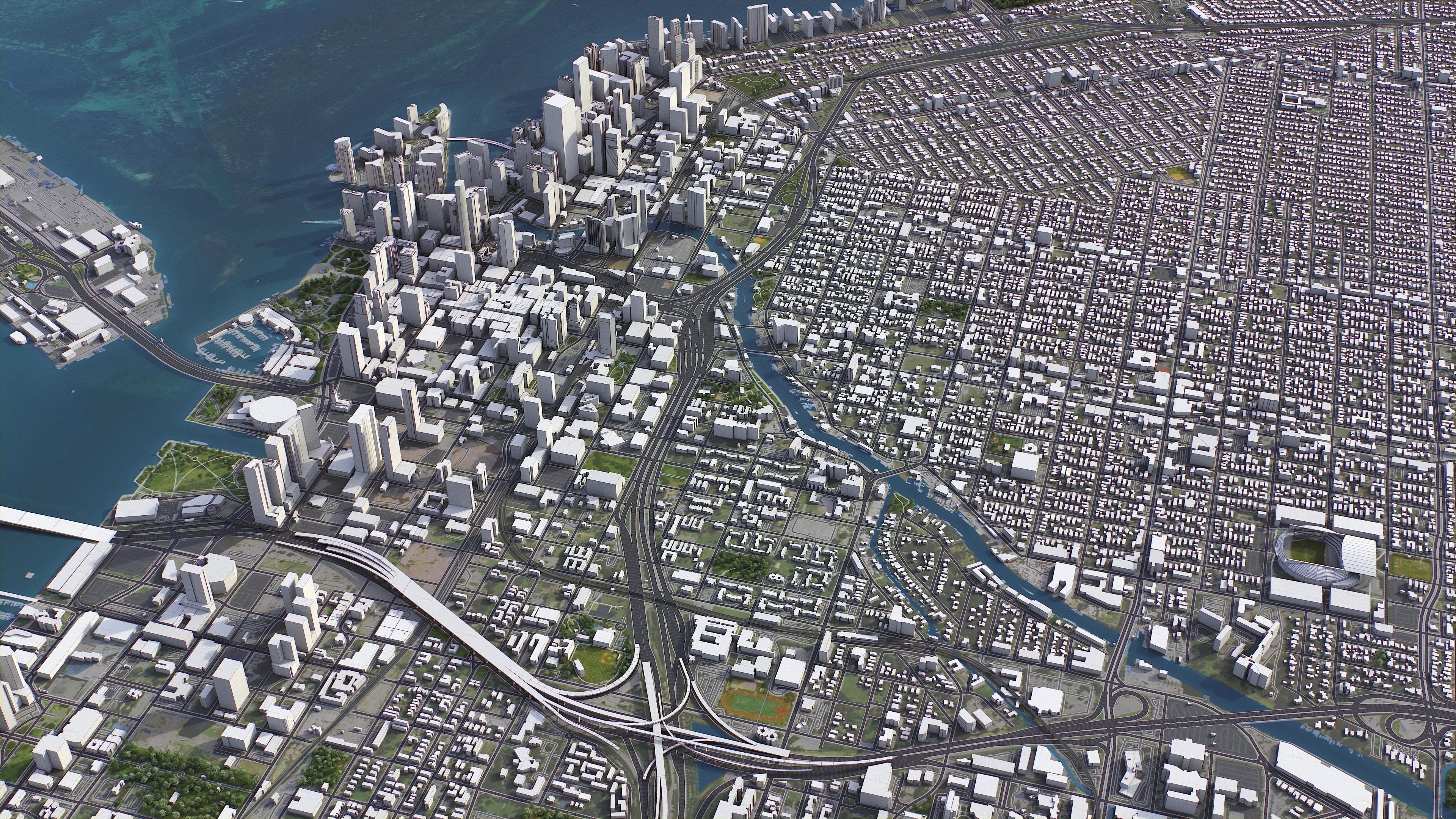 Miami Low-poly 3D model_7