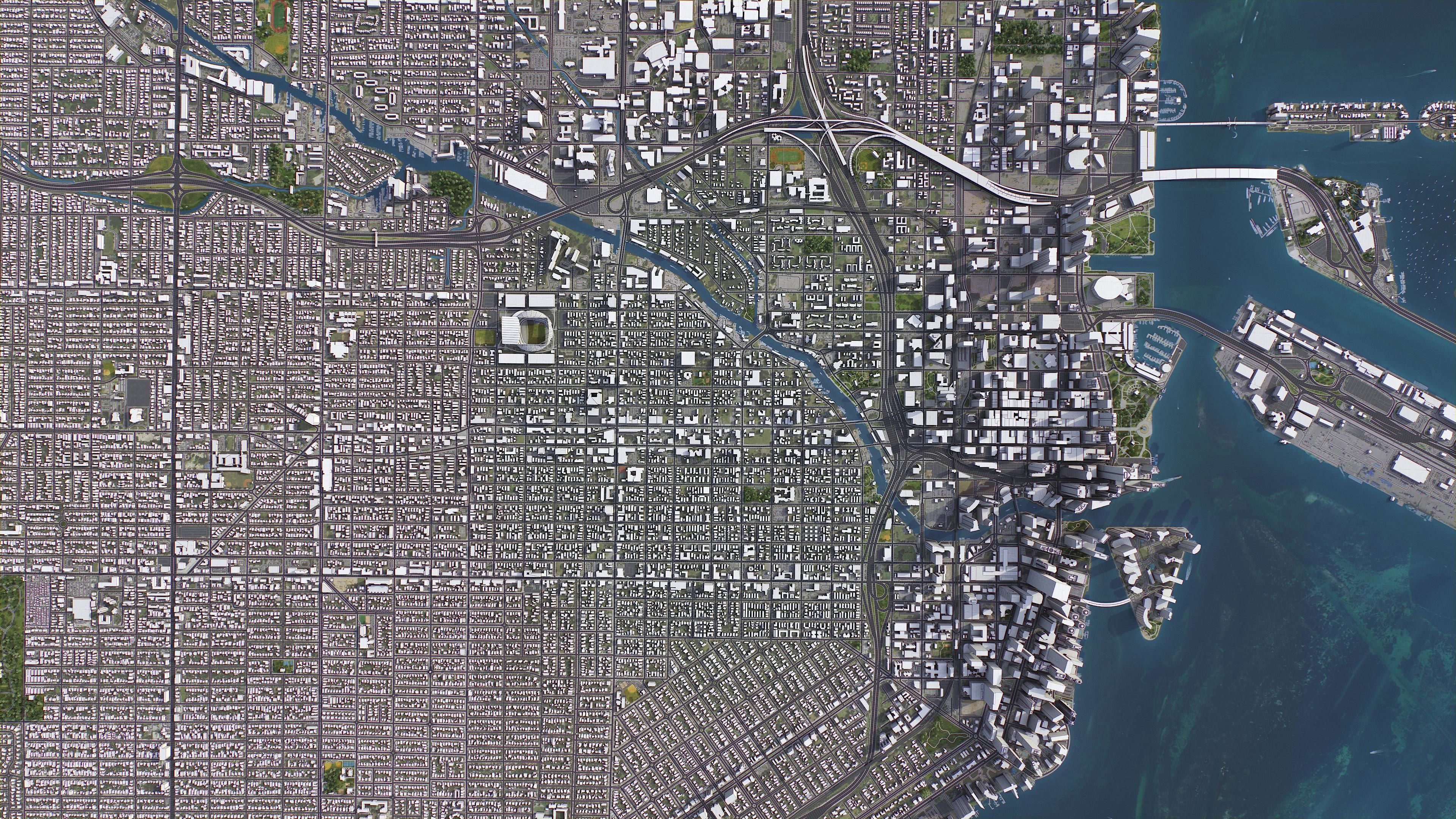 Miami Low-poly 3D model_9