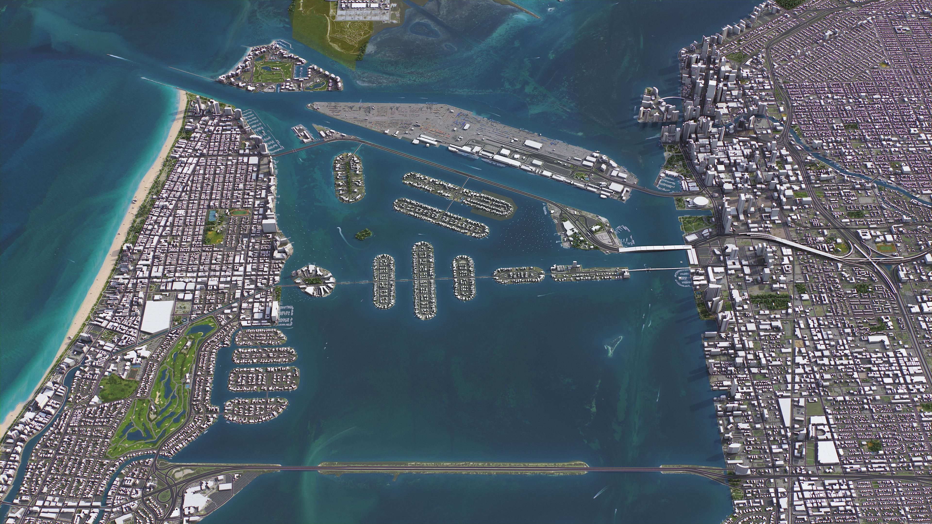 Miami Low-poly 3D model_16