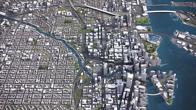 Miami Low-poly 3D model 3