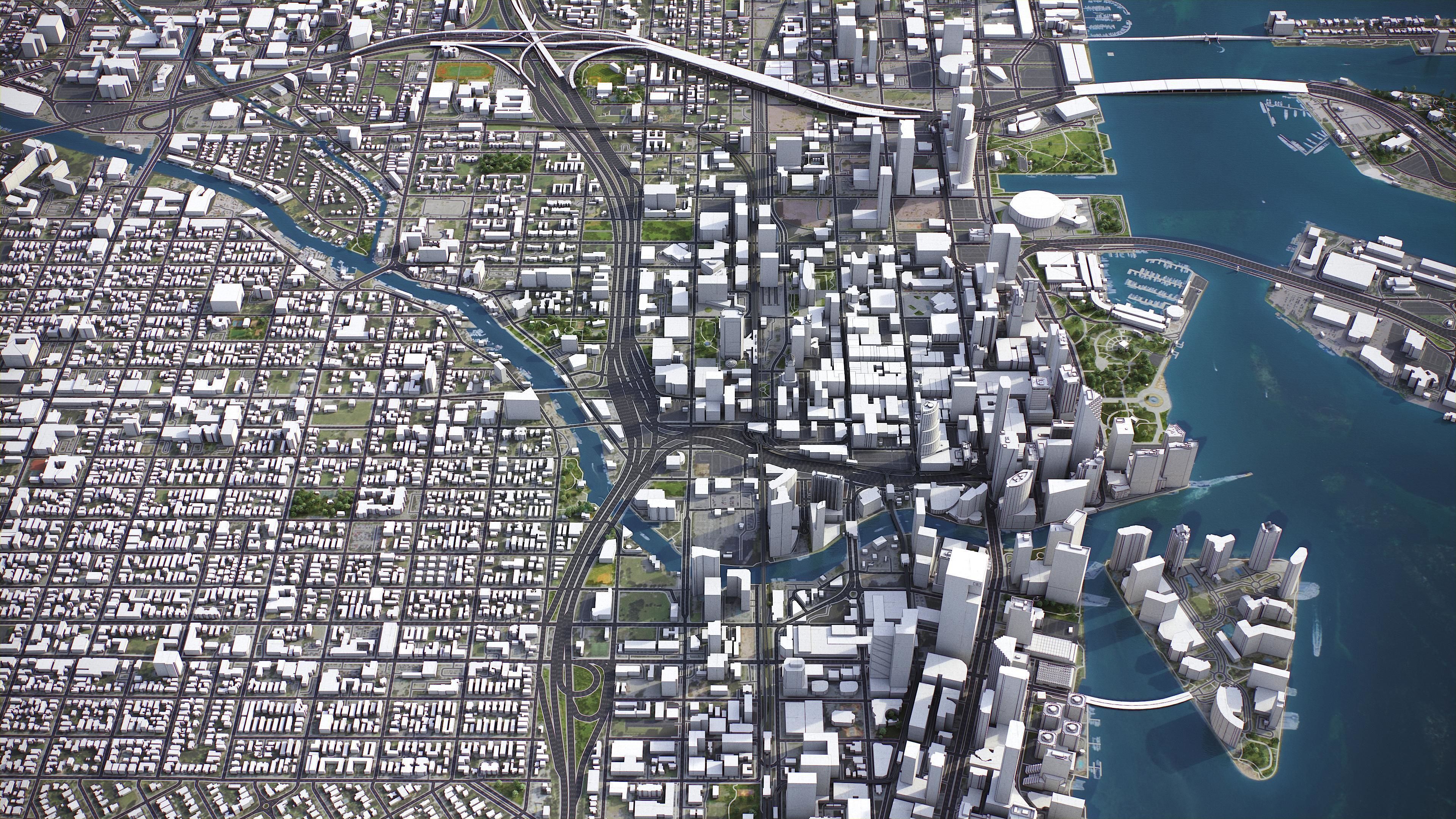 Miami Low-poly 3D model_2