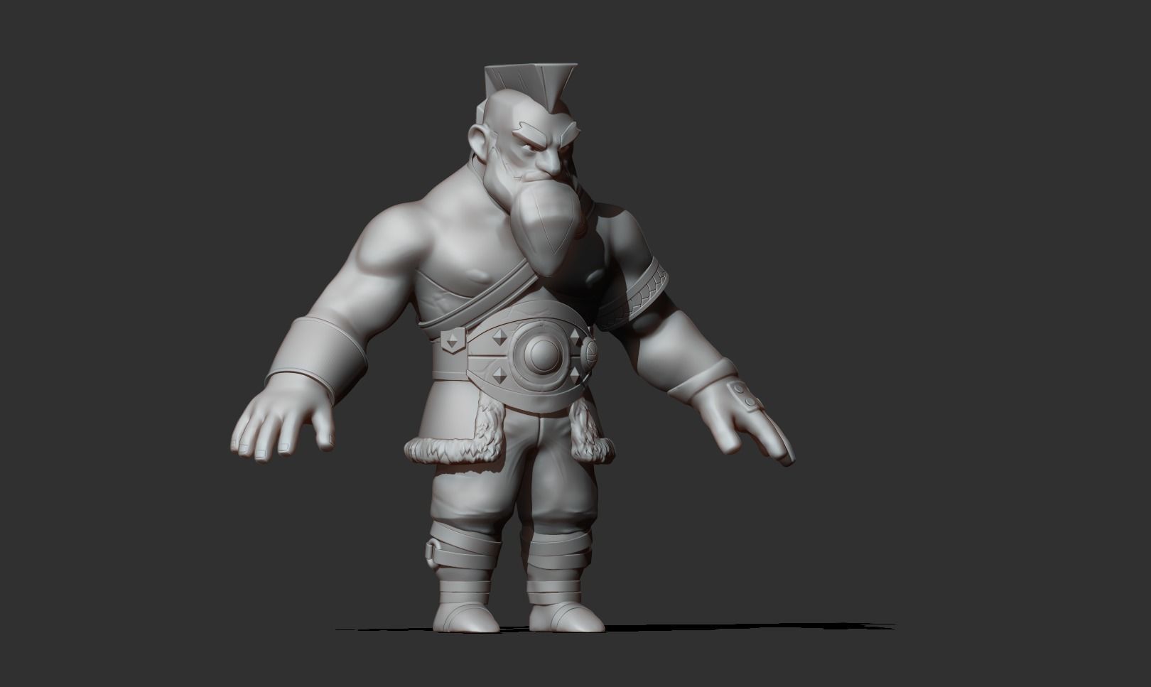Viking Warrior Low-poly 3D model_23