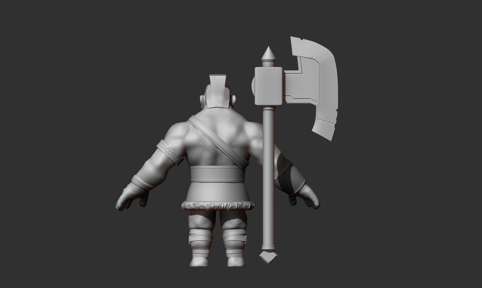 Viking Warrior Low-poly 3D model_22