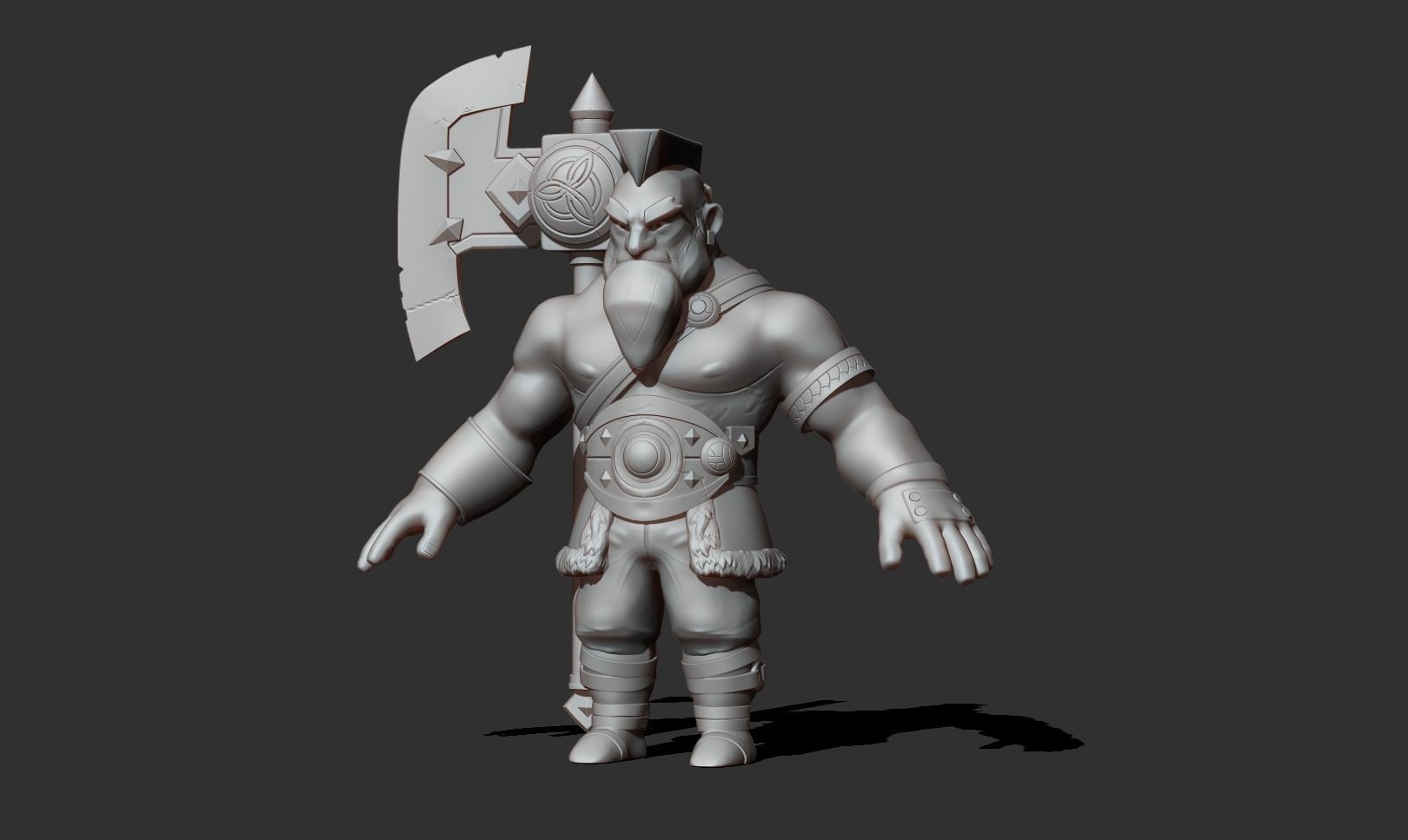 Viking Warrior Low-poly 3D model_18