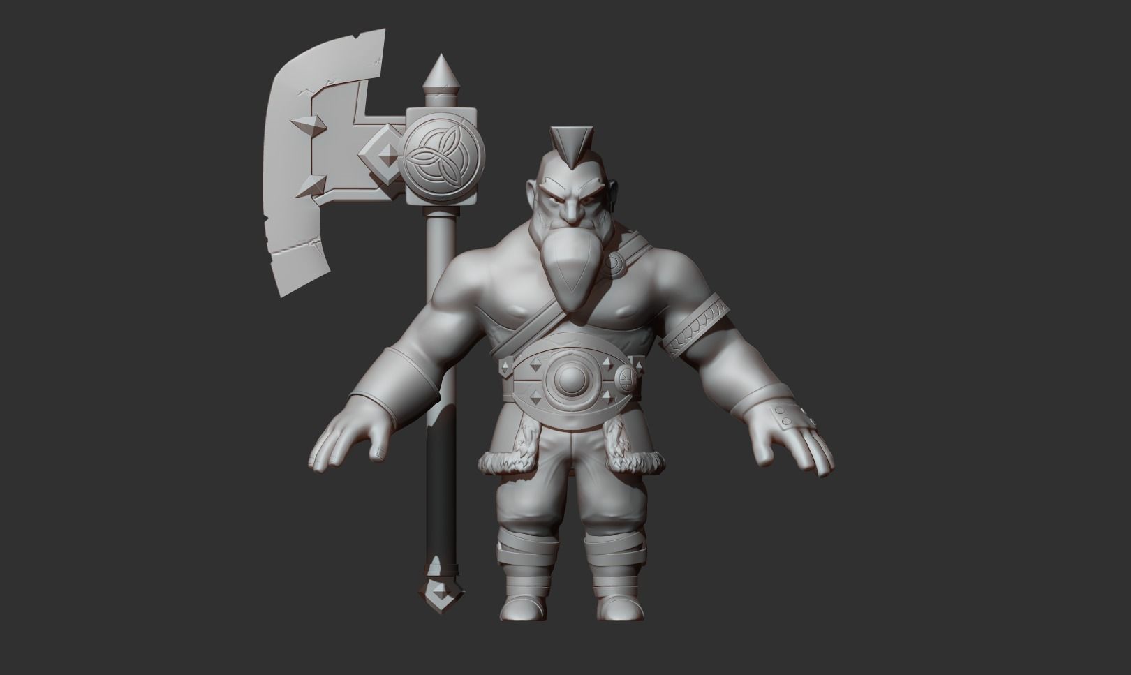 Viking Warrior Low-poly 3D model_19