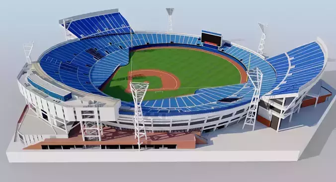 Yokohama Stadium - Baseball Japan 3D model