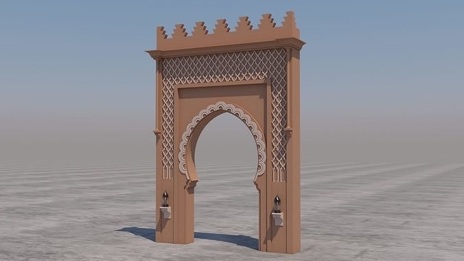 Traditional Moroccan Door Marrakech 3D model