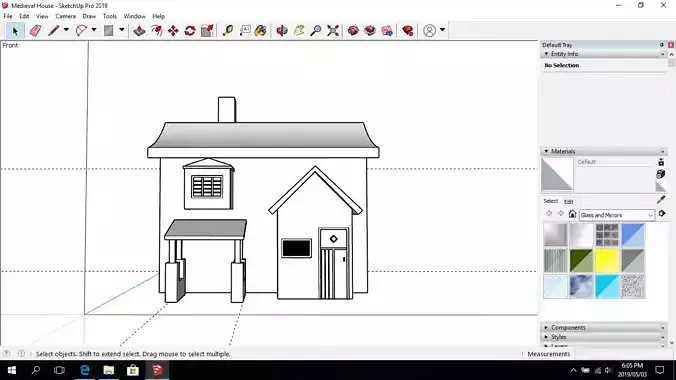 Medieval-House house on computer screen