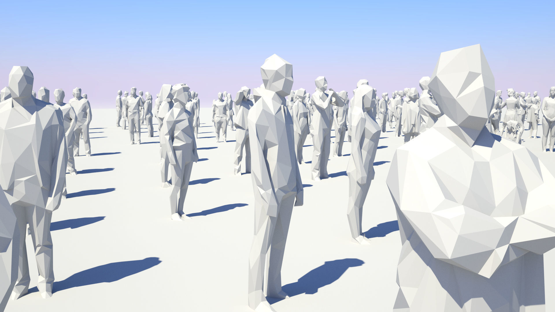 Low Poly People Pack - 296 Pieces Low-poly 3D model_5