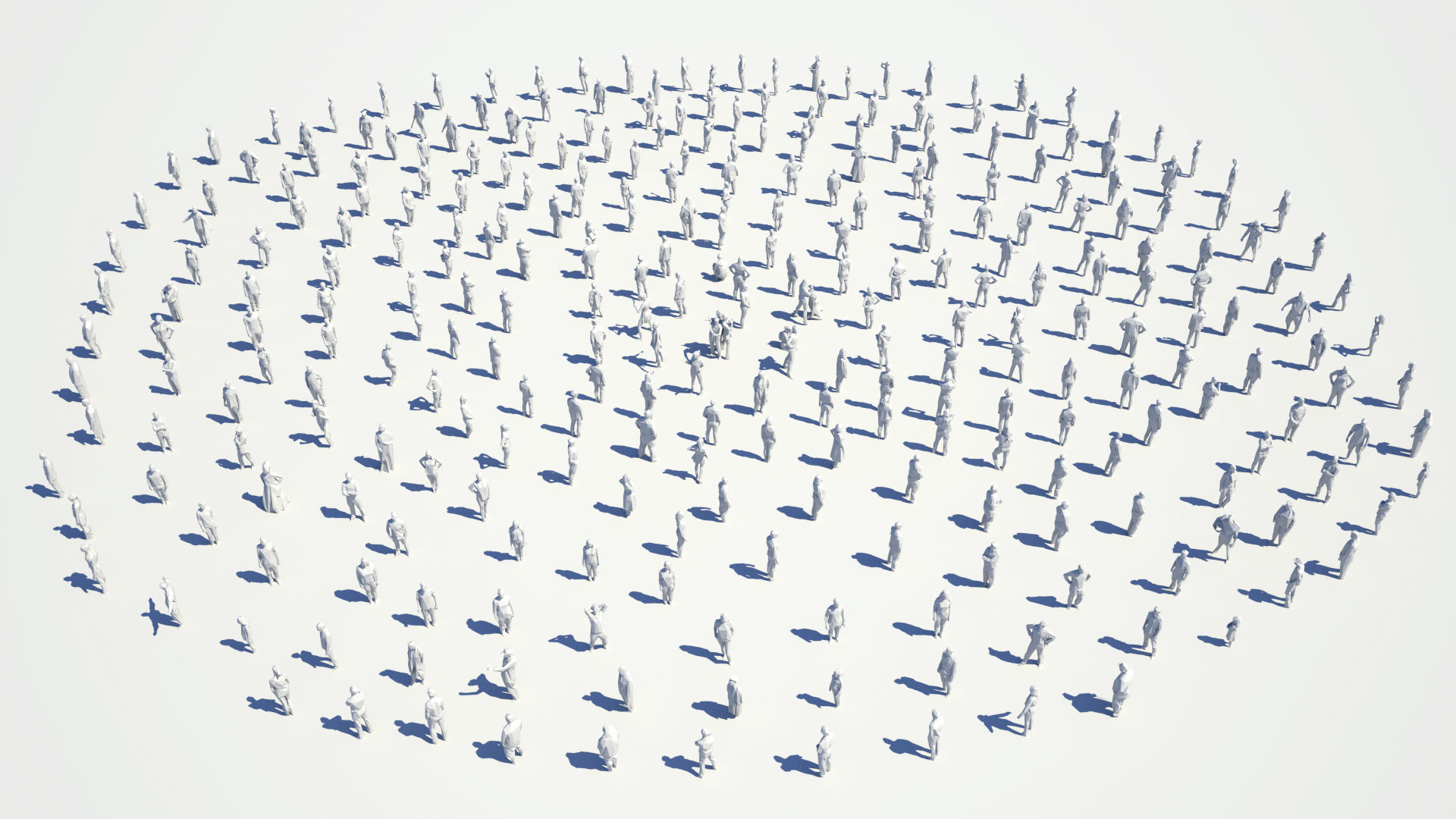 Low Poly People Pack - 296 Pieces Low-poly 3D model_1