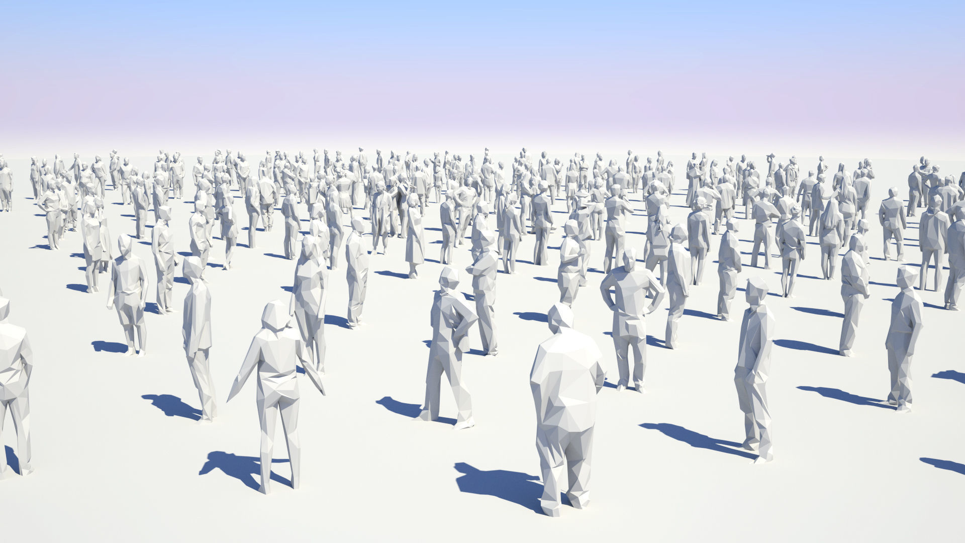 Low Poly People Pack - 296 Pieces Low-poly 3D model_3