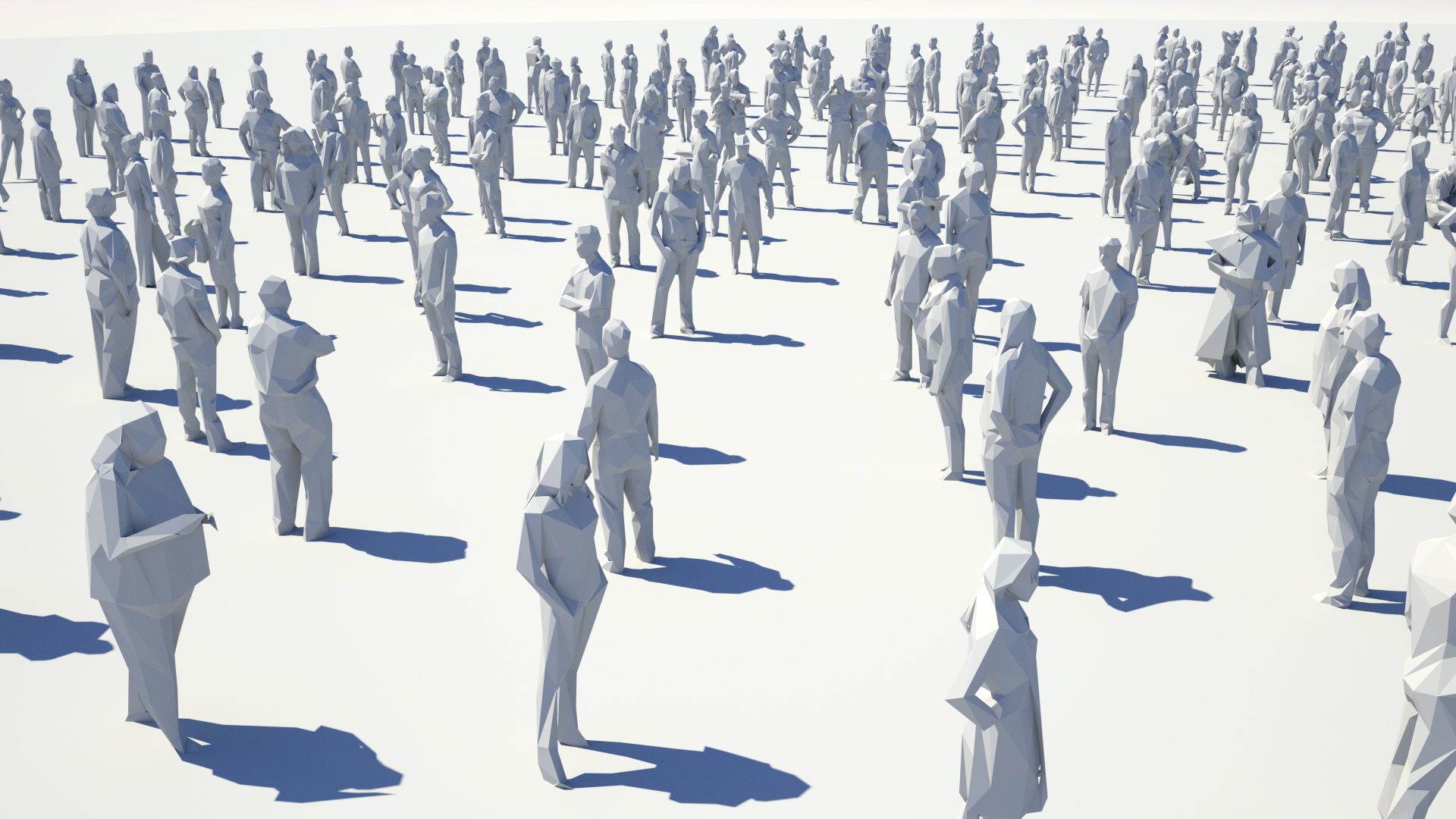 Low Poly People Pack - 296 Pieces Low-poly 3D model_11