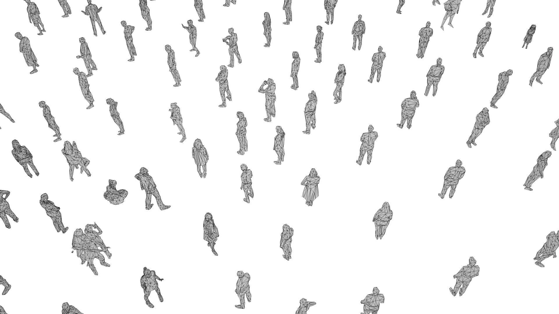 Low Poly People Pack - 296 Pieces Low-poly 3D model_22