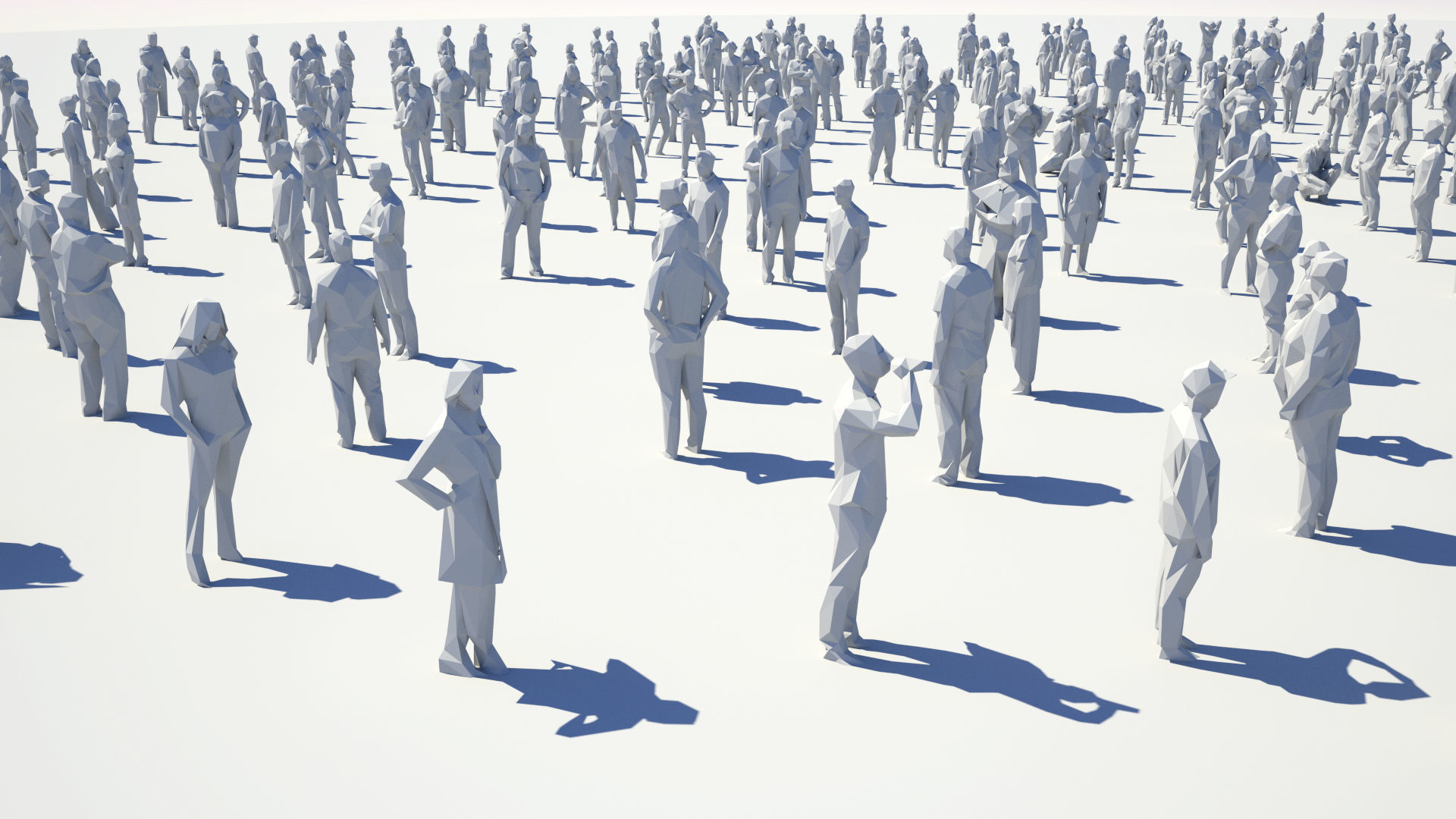 Low Poly People Pack - 296 Pieces Low-poly 3D model_13