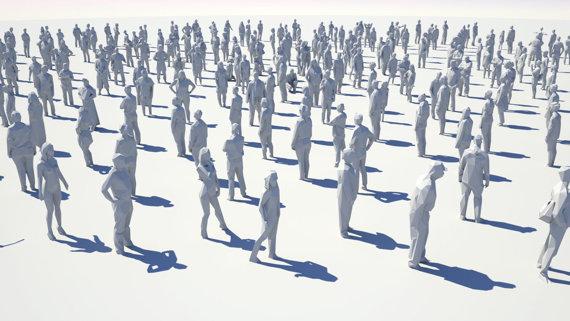 Low Poly People Pack - 296 Pieces Low-poly 3D model_15