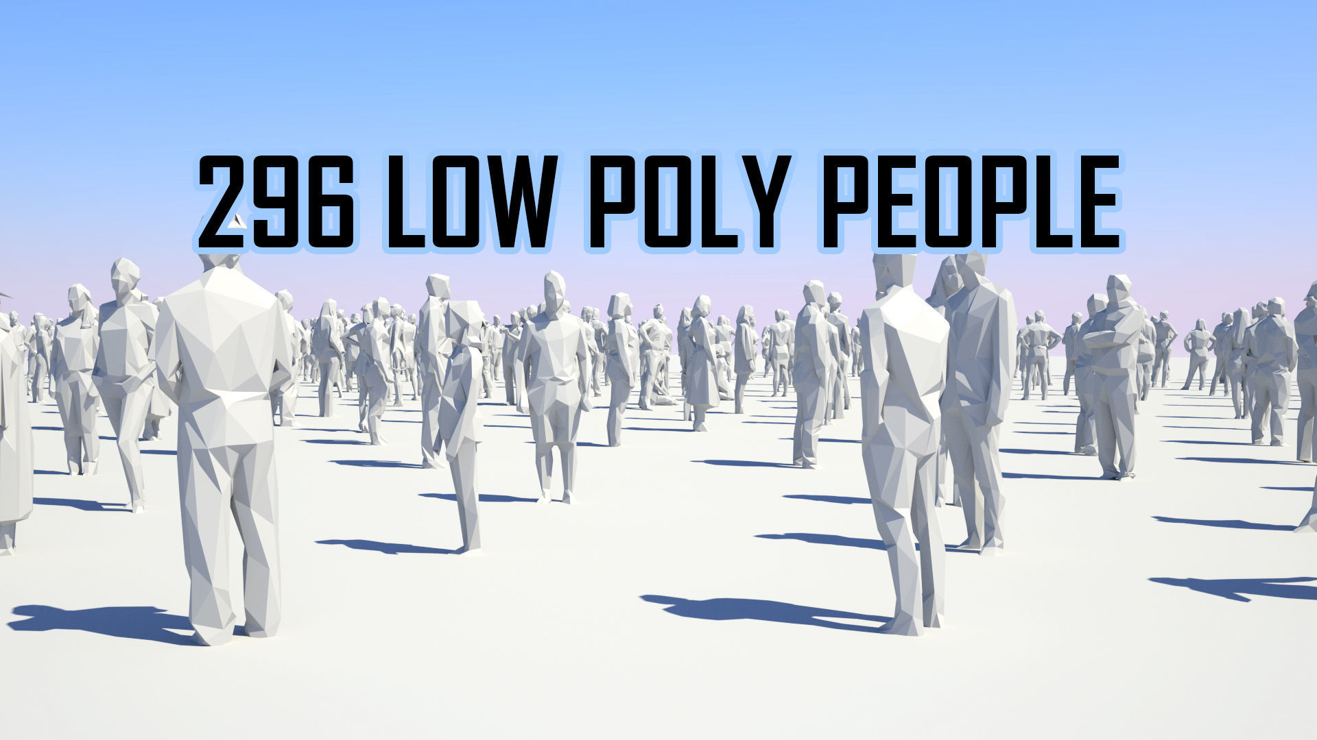 Low Poly People Pack - 296 Pieces Low-poly 3D model_0