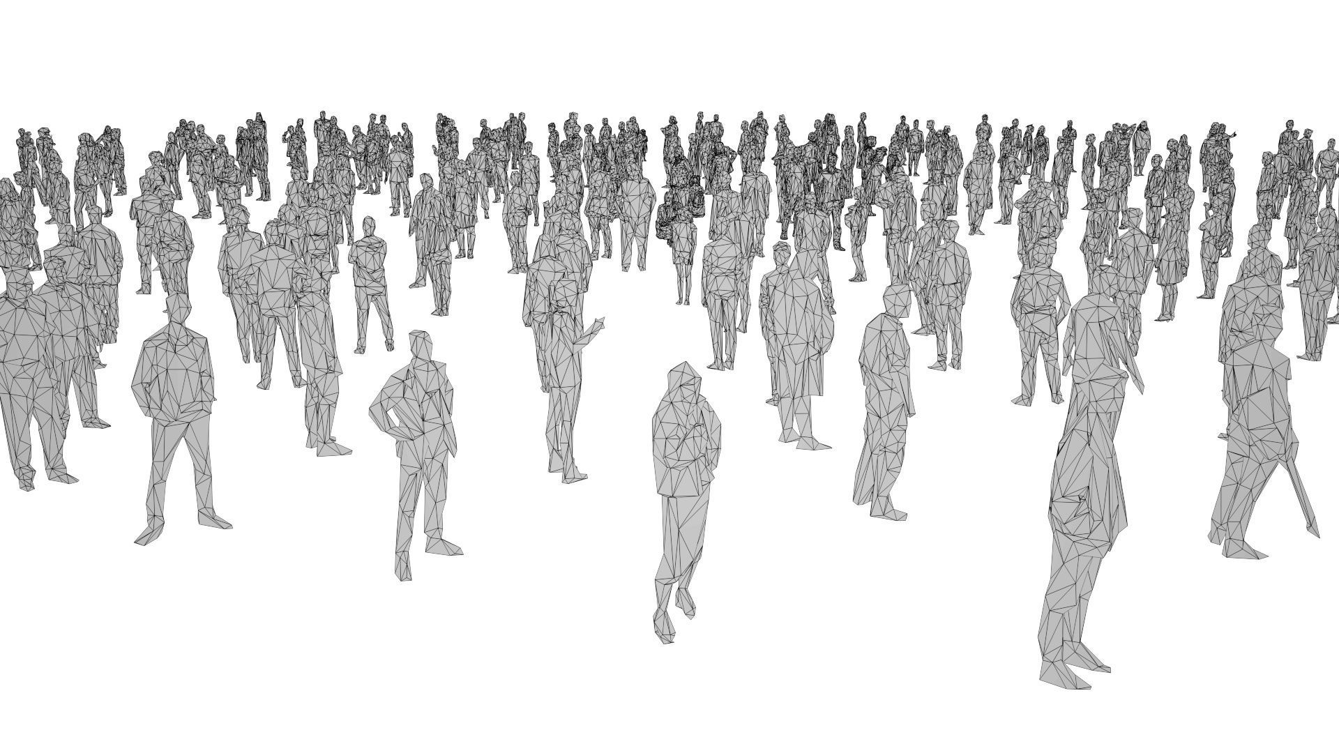 Low Poly People Pack - 296 Pieces Low-poly 3D model_18