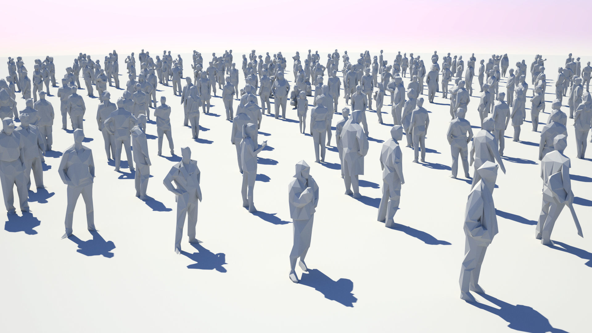 Low Poly People Pack - 296 Pieces Low-poly 3D model_17