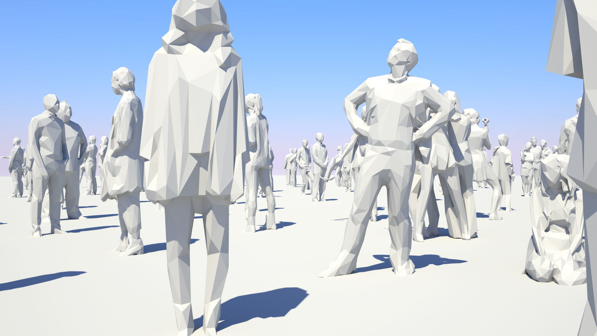Low Poly People Pack - 296 Pieces Low-poly 3D model_24