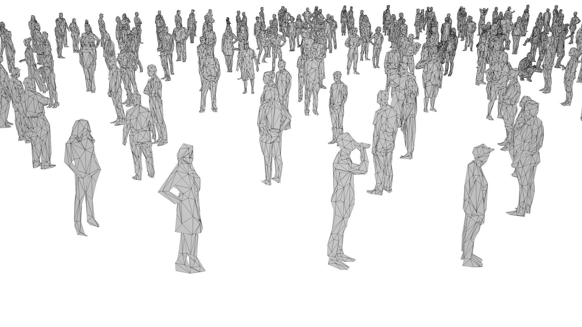 Low Poly People Pack - 296 Pieces Low-poly 3D model_14
