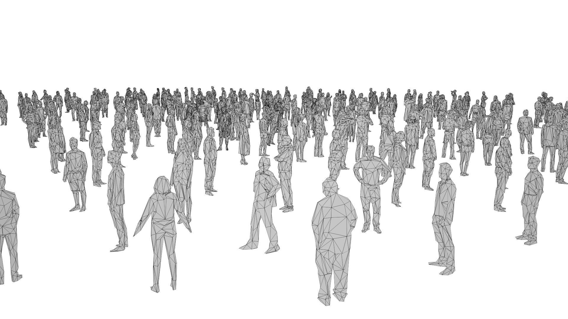Low Poly People Pack - 296 Pieces Low-poly 3D model_4