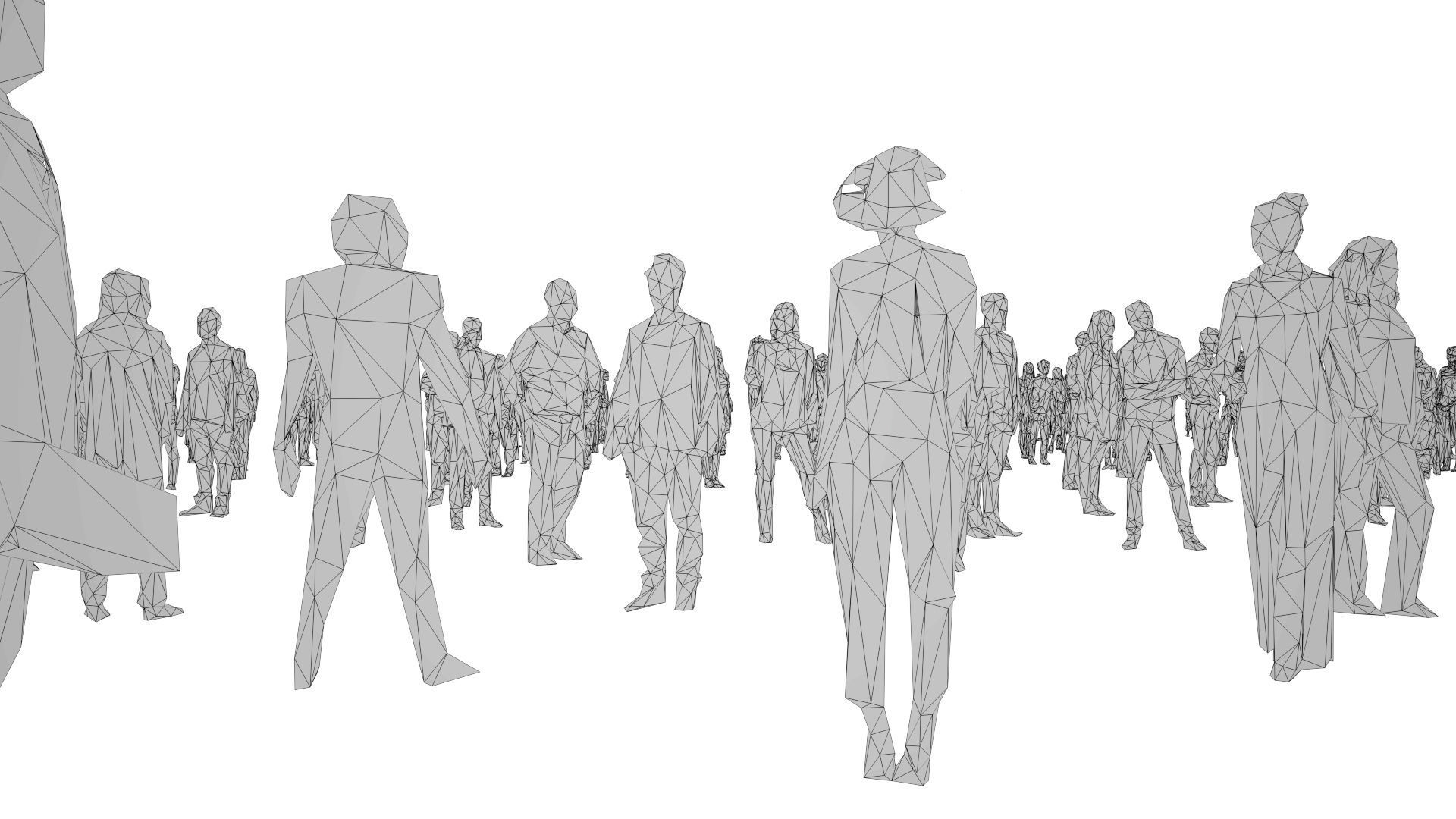 Low Poly People Pack - 296 Pieces Low-poly 3D model_8