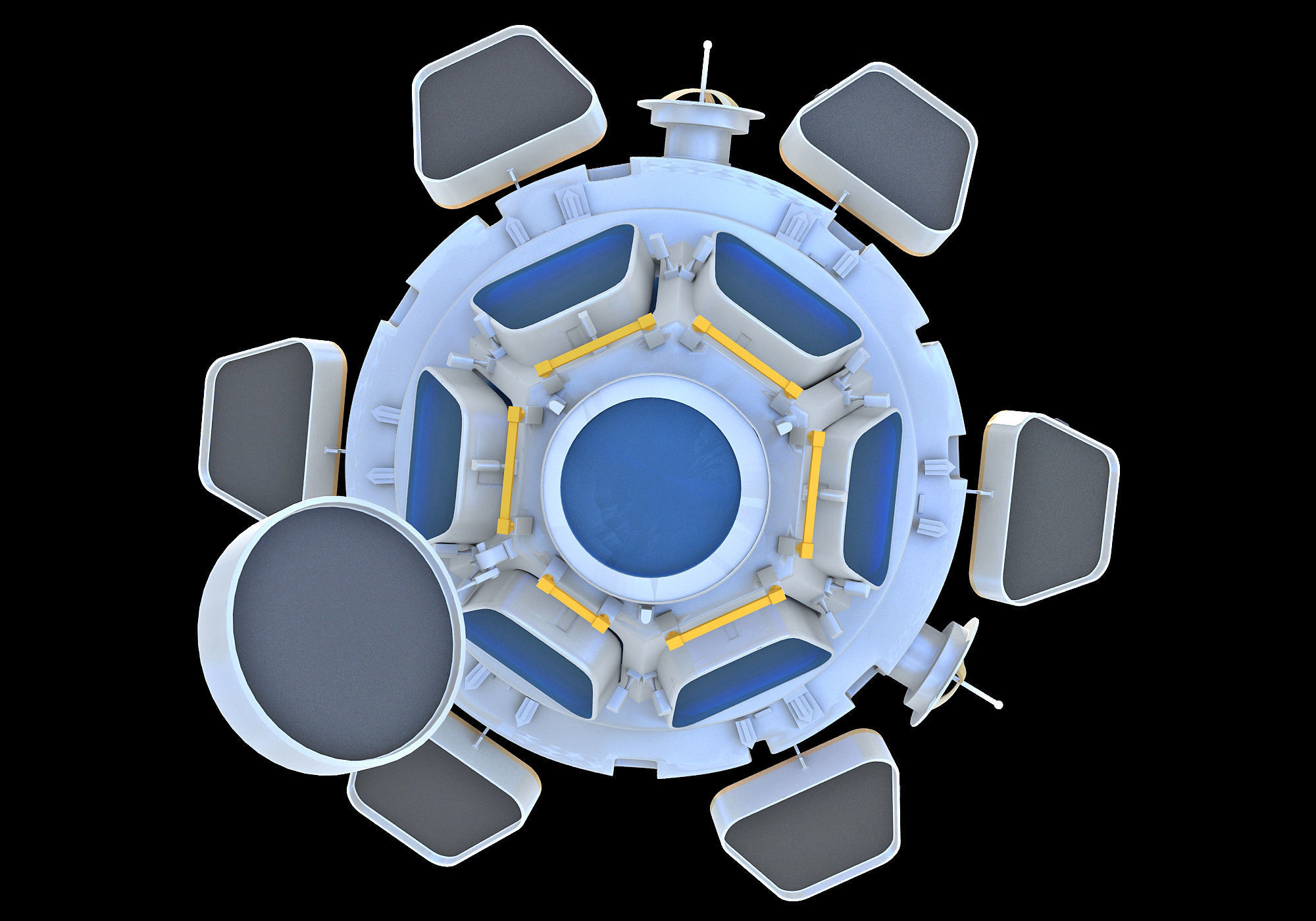 Cupola ISS Module 3D model_4