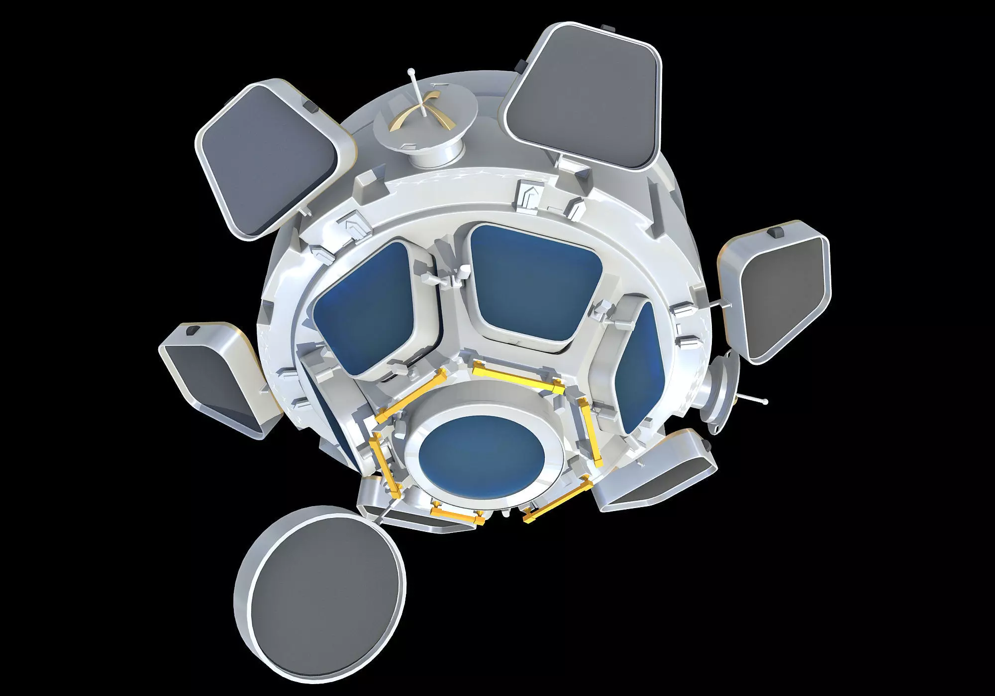 Cupola ISS Module 3D model_0
