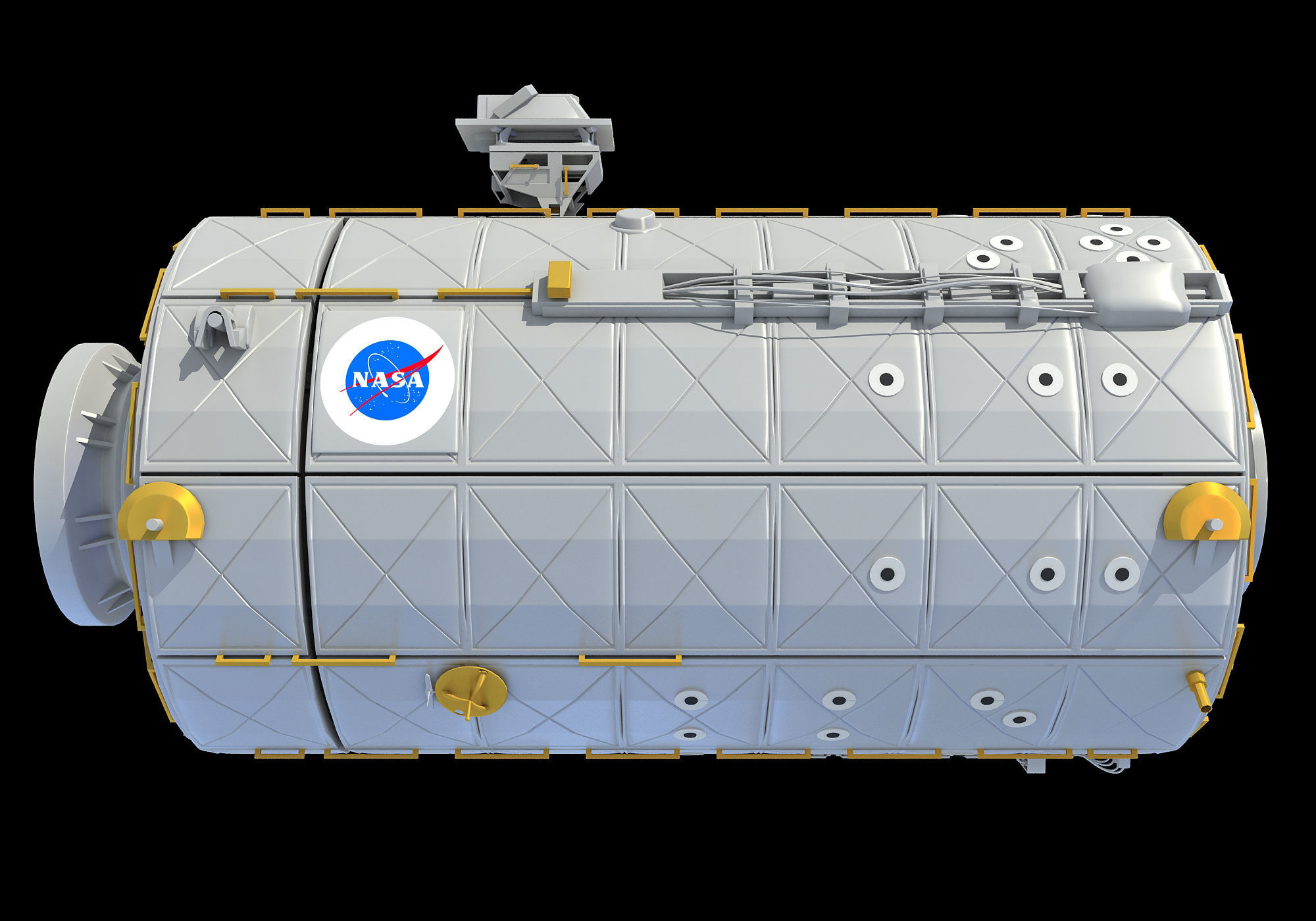 ISS International Space Station Module Destiny 3D model_4