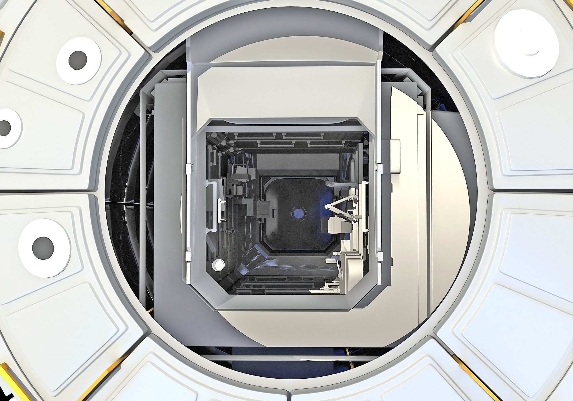 ISS International Space Station Module Destiny 3D model_5