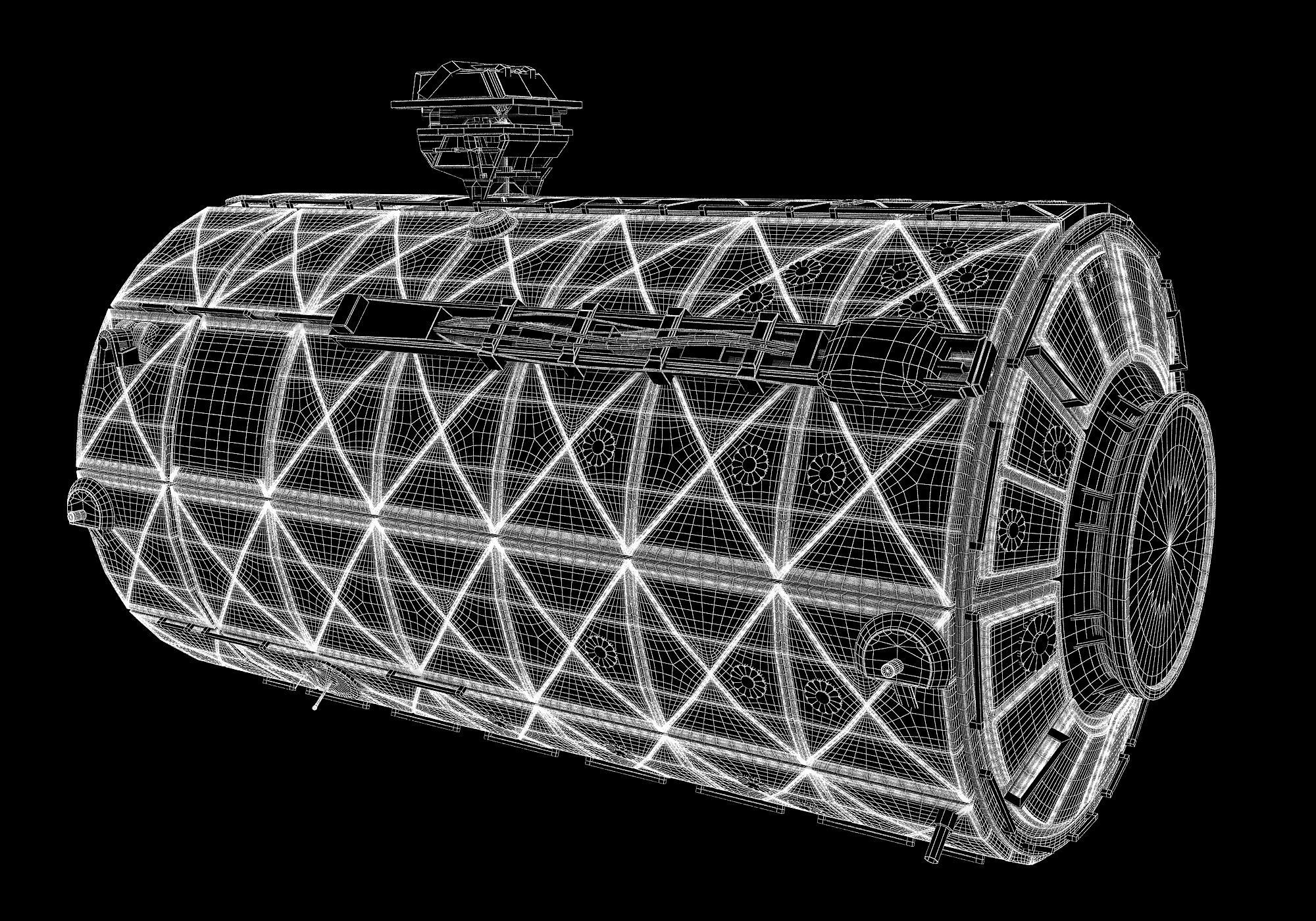 ISS International Space Station Module Destiny 3D model_6