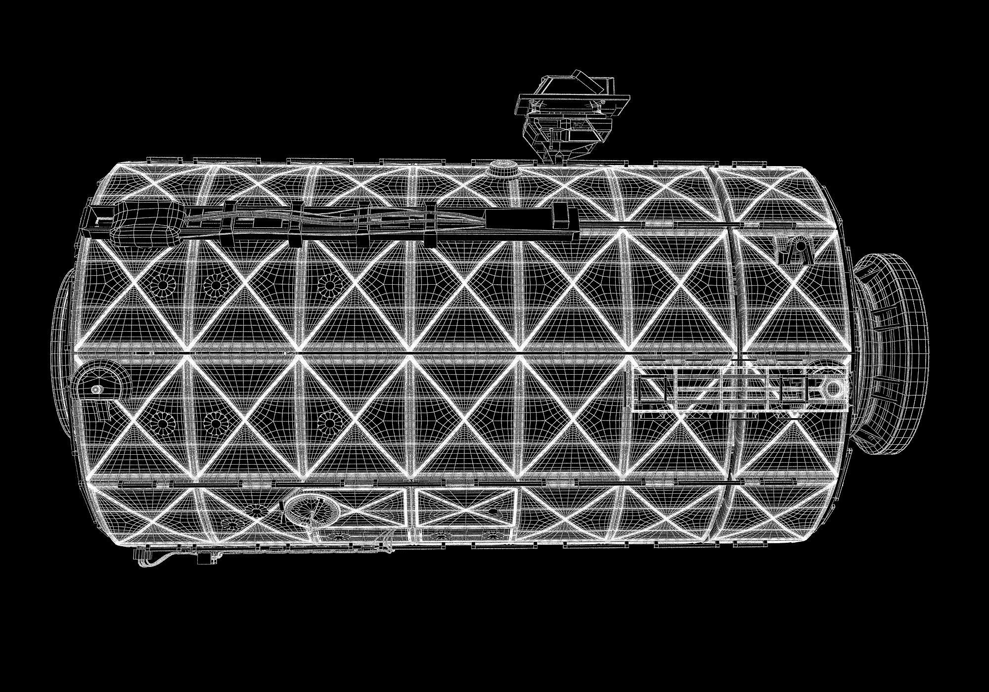 ISS International Space Station Module Destiny 3D model_7