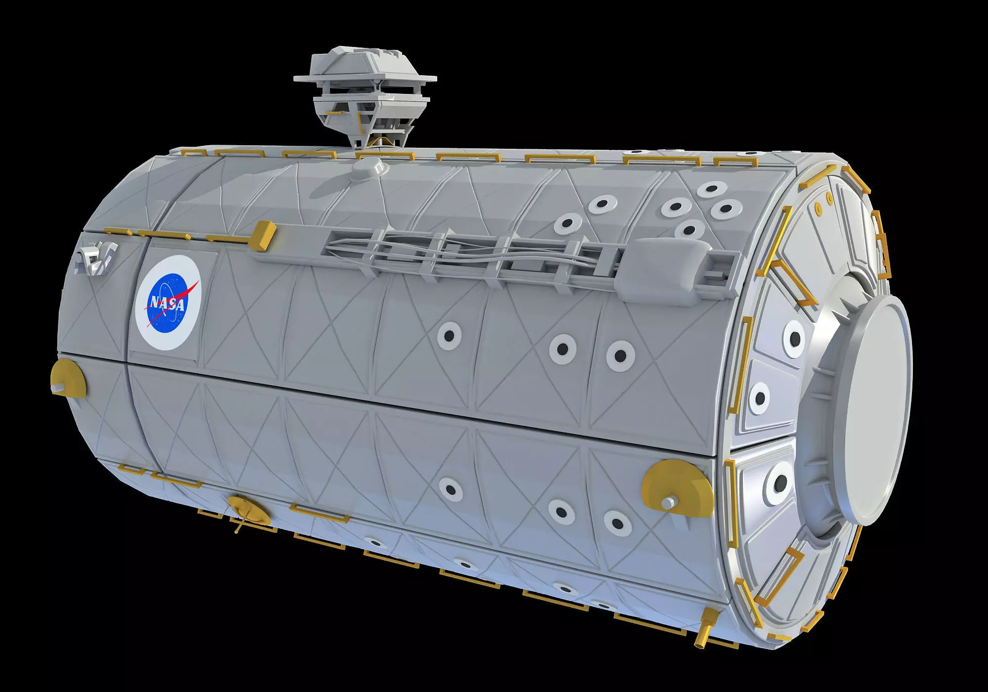 ISS International Space Station Module Destiny 3D model_0