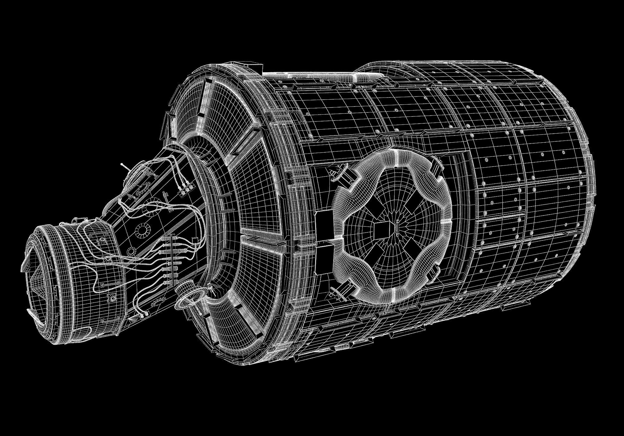 Tranquility Node 3 ISS Module 3D model_11