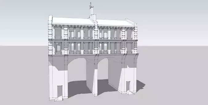 House-8 building with archway