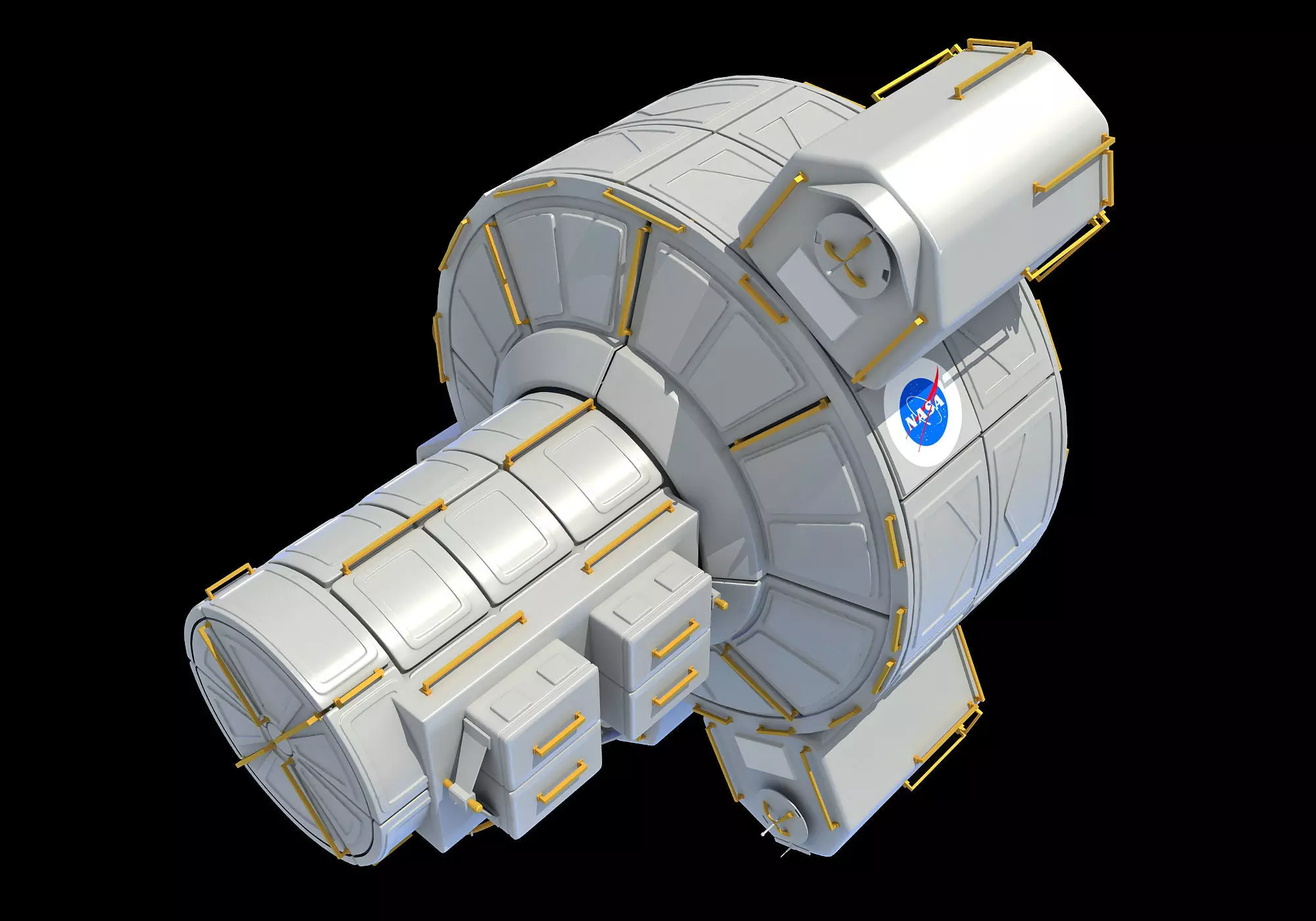 Quest Joint Airlock ISS Module 3D model_0