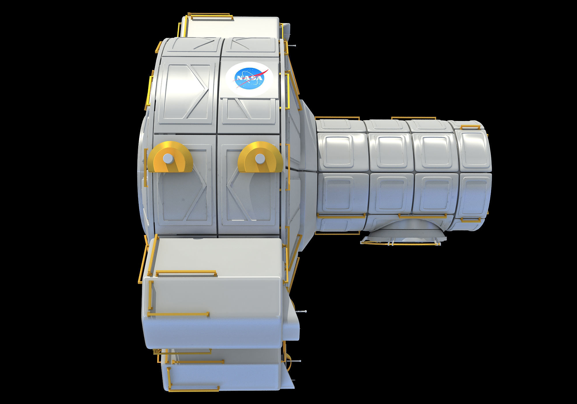 Quest Joint Airlock ISS Module 3D model_3