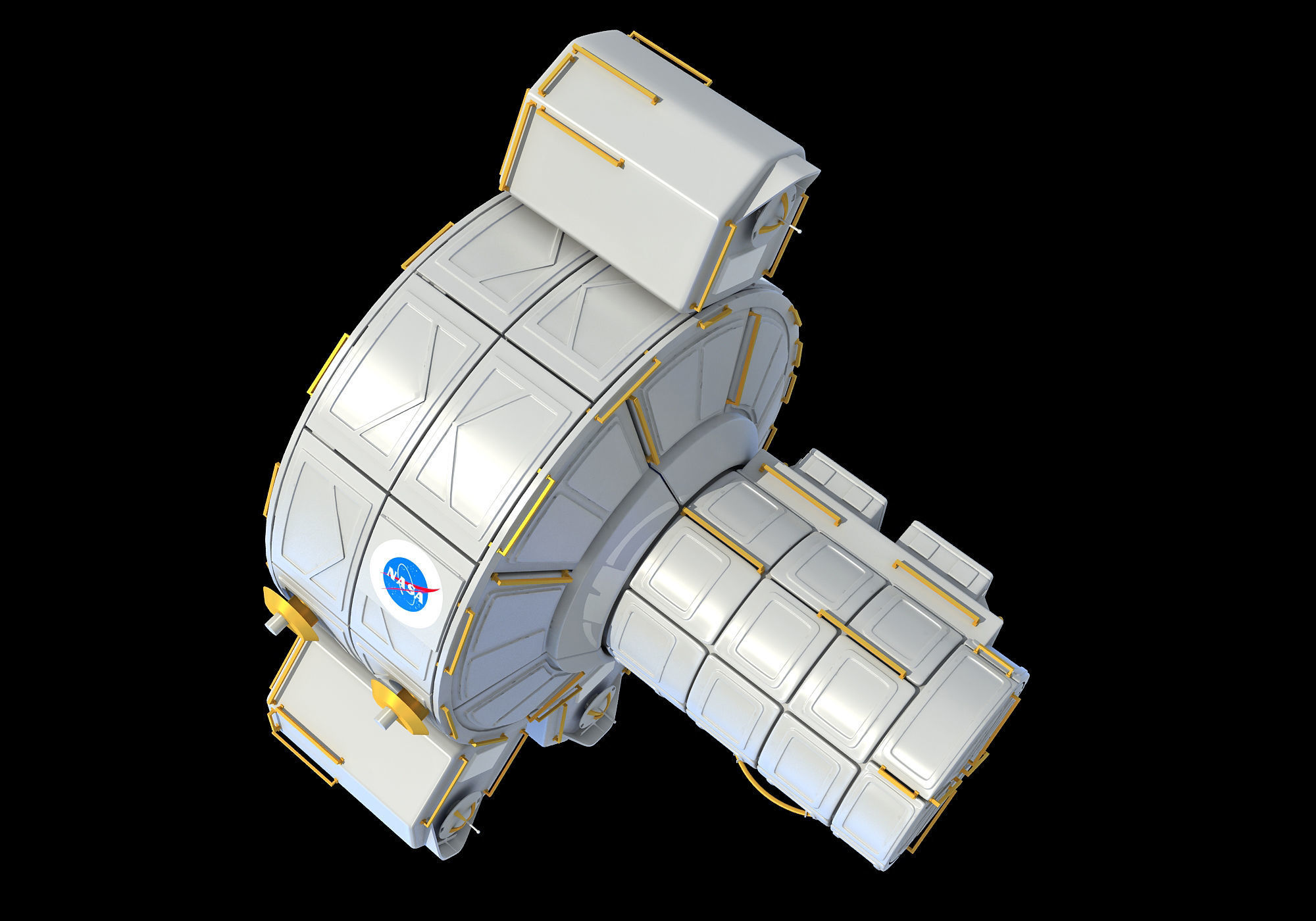 Quest Joint Airlock ISS Module 3D model_7